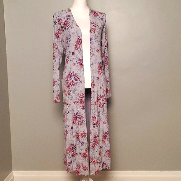 LuLaRoe  Flower Pattern Sarah Cardigan Lg - Picture 1 of 5